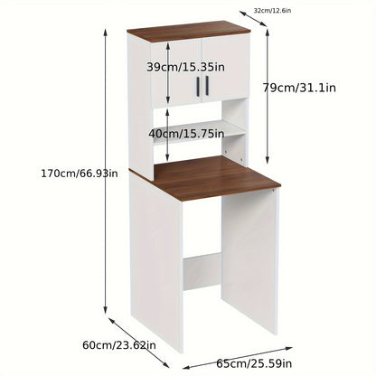 Wasmachinekast – Wastafelmeubel – Opbergkast – Badkamerkast – Bovenkast – Hoogte 170 cm x 65 cm breed – Verstelbare Planken en Veel Opbergruimte – Wit