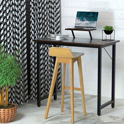 Space-Saving Office Desk 80x40x75cm With Monitor Mount | Nordic Home Office Desk Compact 40cm Width | 80x40cm Slim Desktop Fits 27-inch Monitor + Laptop