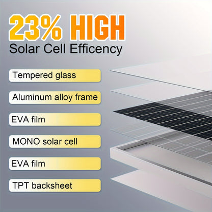 Zonnepaneelset – Zonnepanelen Set – Zonnepaneel Kit – Solar Kit – Solar Panel Set – 400W Upgrade – Laadregelaar Met LCD – Montagebeugels Zonder Boren