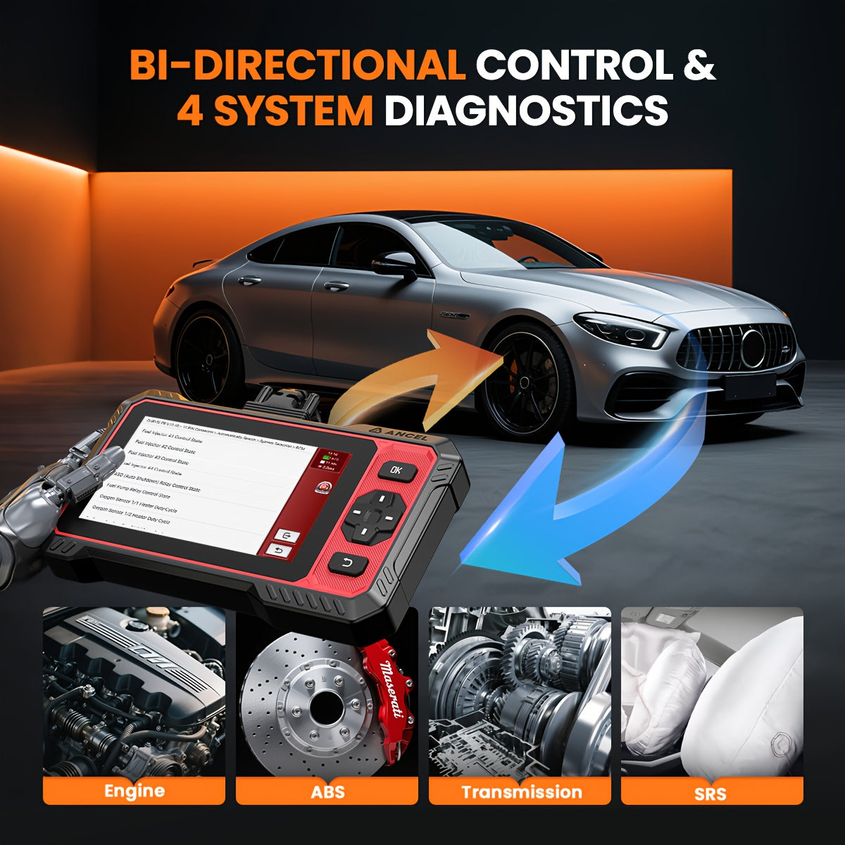 OBD2 Scanner – Autodiagnose Tool – Foutcode Lezer – Diagnosetester – Auto Scanner – Bidirectionele Bediening – 28 Resetfuncties