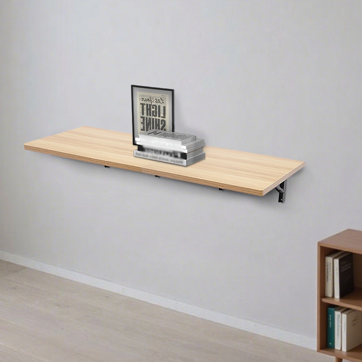 Ruimtebesparende Vouwbare Wandtafel – Opklapbare Werkbank – Muurtafel – Inklapbare Tafel – Klaptafel – Set van 2 – Robuuste Metaal-Hout Constructie – Draagvermogen 226,8 kg