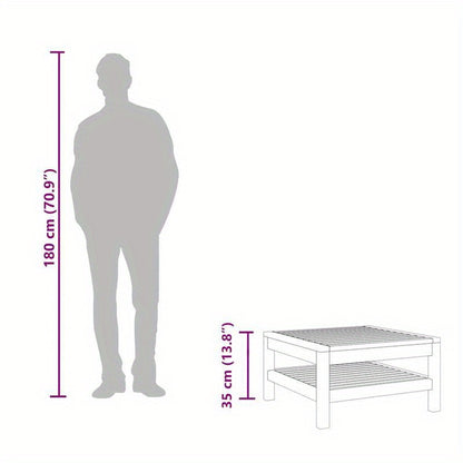 Coffee table 65x65x35cm massief acaciaWood Removable, suitable for indoor use and suitable for all seasons