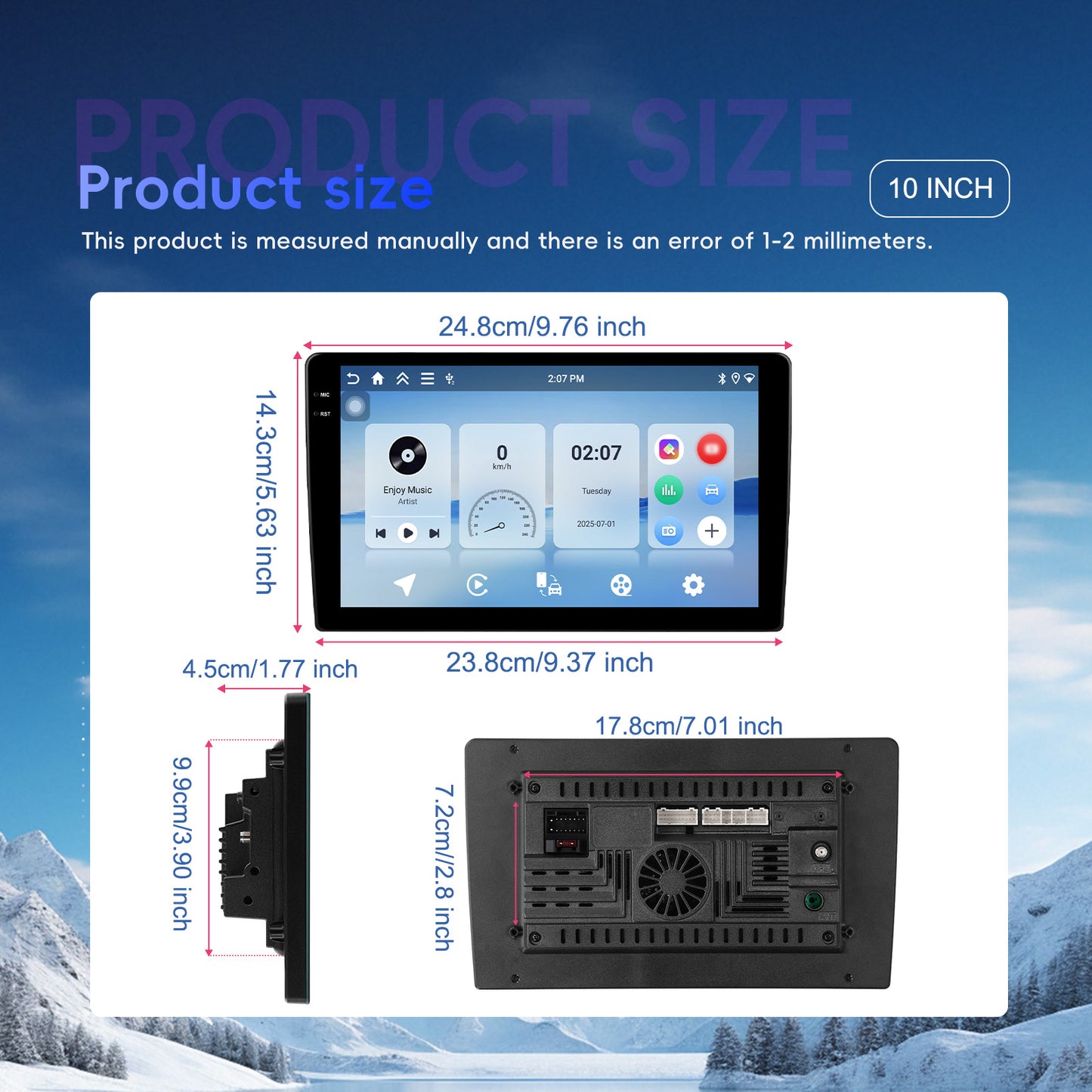 Android 15 Autoradio – Multimedia Speler – GPS Navigatie – Dubbele DIN Stereo – Touchscreen Radio – 10 Inch HD Scherm – Ingebouwde Achteruitrijcamera – Wi-Fi Connectiviteit