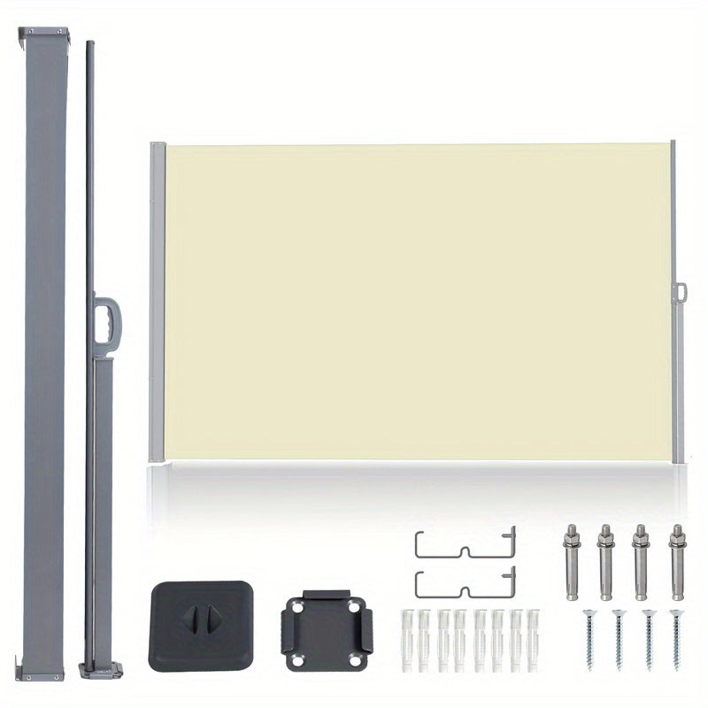 Zonnescherm – Zijdelingse Zonwering – Buitenluifel – Balkonafscherming – Terrasscherm – Stevig Aluminium/IJzeren Frame – 160x300 cm – UV-bestendig en Waterafstotend
