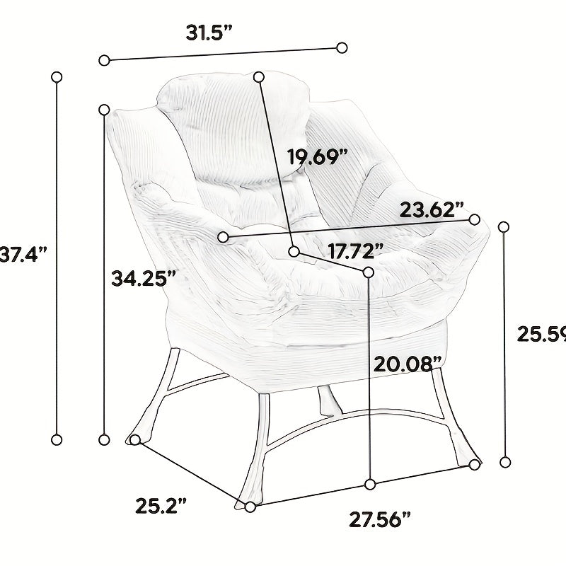 Ottoman Style Leisure Chairs, Modern Leisure Style Chairs with Armrests And Side Pockets, Cushioned Sofa Chairs with Footrests,  Space Reading Chairs,  Corner Chairs, Lounge Furniture, Small Space Seating, Armrest Chair, Cush
