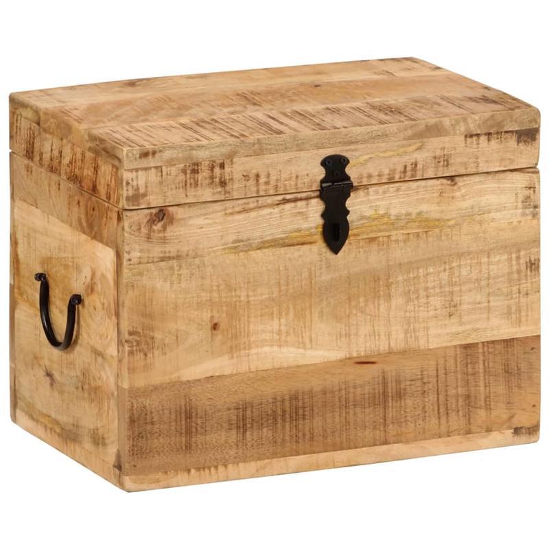 Opbergdoos Hout – Opbergbox – Opbergkist – Organizer – Opbergbak – Massief Mangohout Brun – Compact Formaat 39x28x31 cm – Duurzame Natuurlijke Waxafwerking