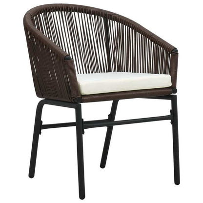 Bistro Set – Tuinset – Balkonset – Terrasmeubilair – Rattan Meubel – 3-delig – Comfortabele Kussens – Weerbestendig PE-Rattan – Bruin