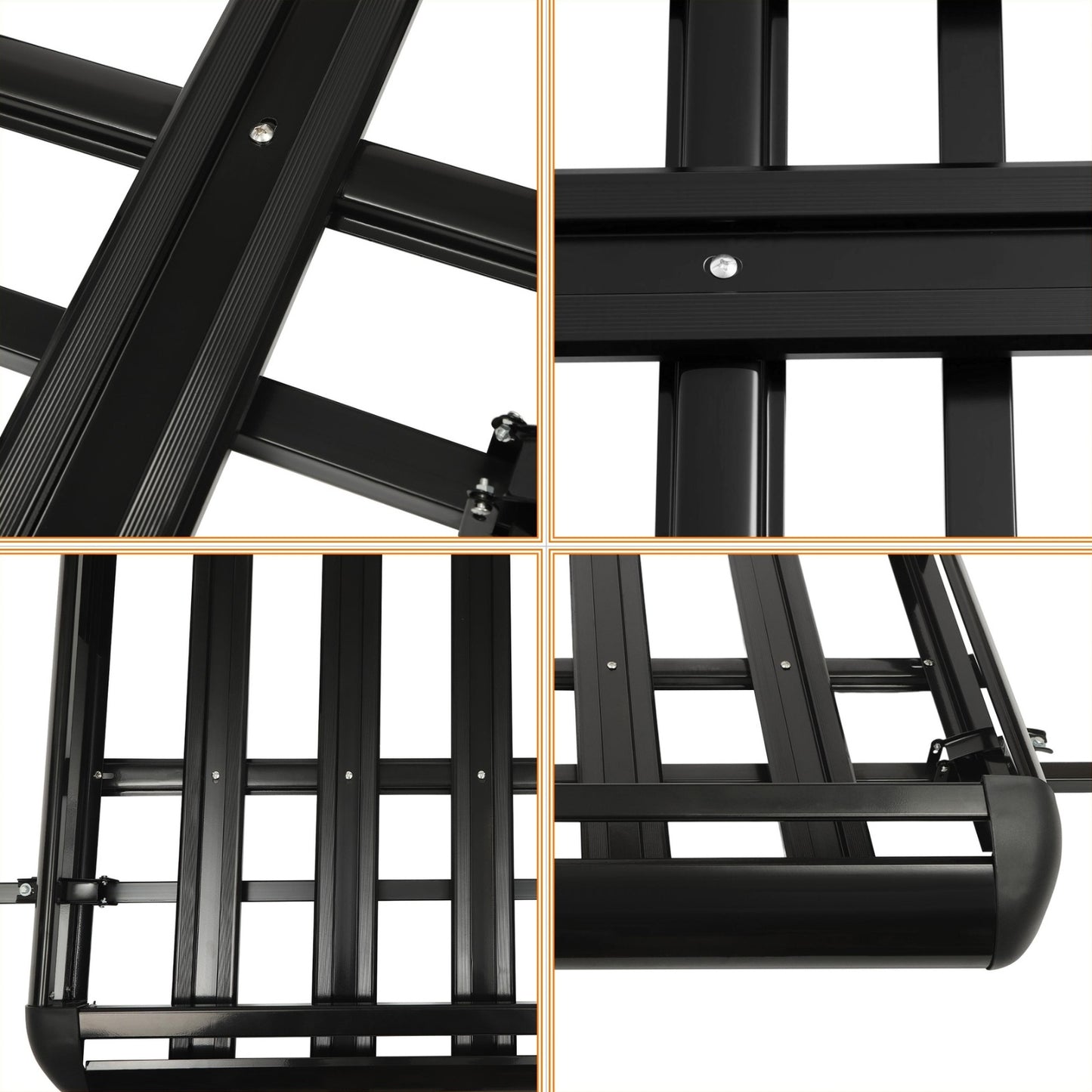 Dakkofferdrager – Dakdrager – Dakraildrager – Autodakdrager – Bagagedrager – Verstelbaar 100-135 cm – Maximaal 150 kg Draagvermogen – Aluminium & IJzer