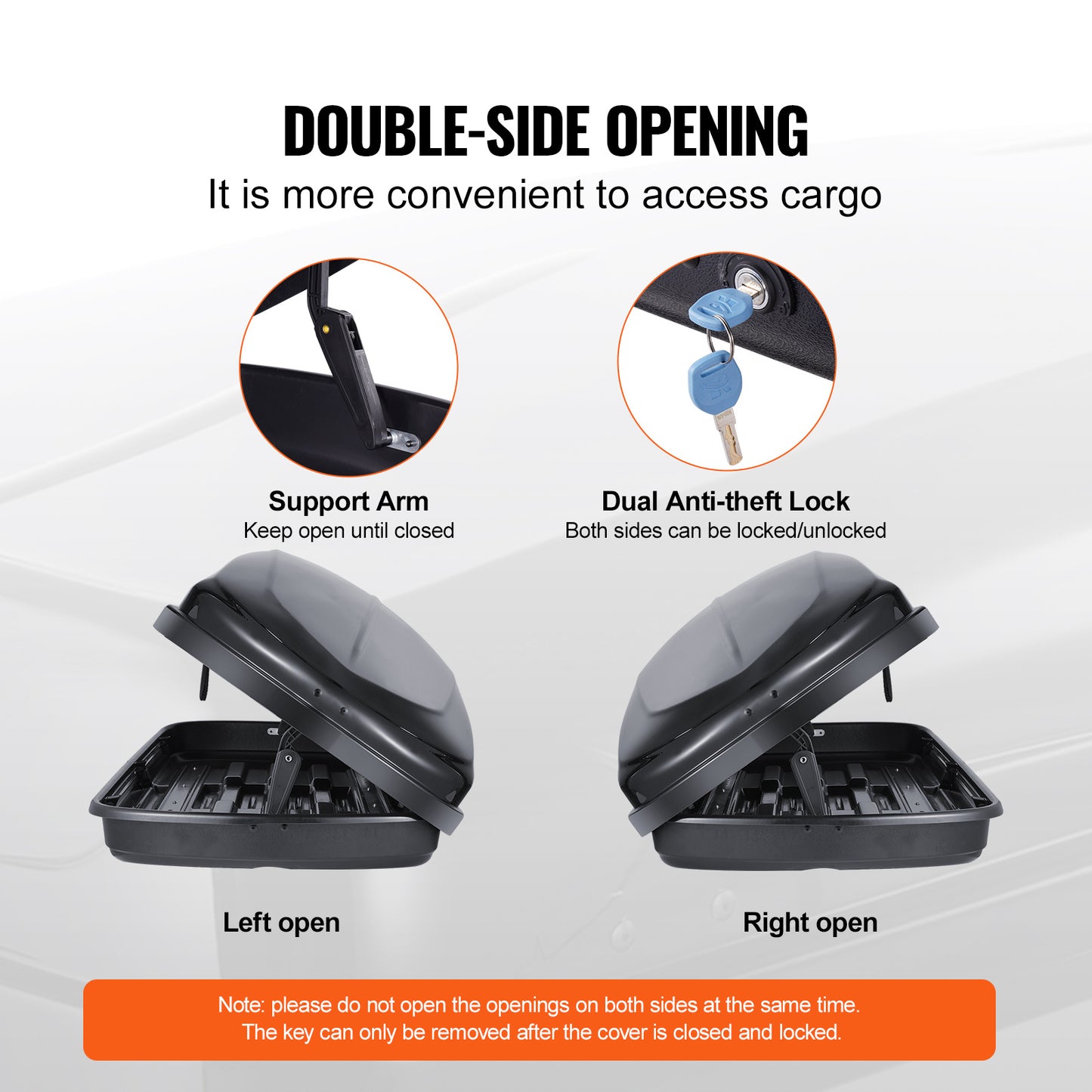 Dakkoffer – Autodakkoffer – Auto Daktas – Bagagebox – Dakdrager – 220 Liter Inhoud – Duurzaam ABS Materiaal