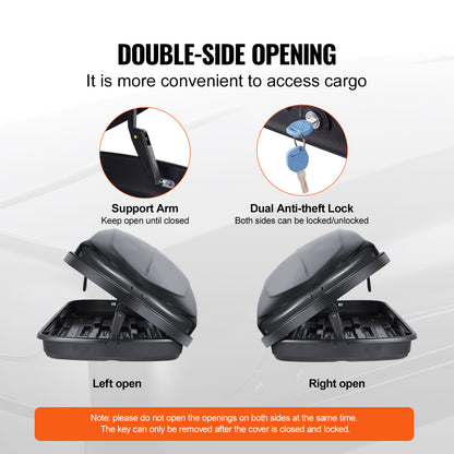 Dakkoffer – Autodakkoffer – Auto Daktas – Bagagebox – Dakdrager – 220 Liter Inhoud – Duurzaam ABS Materiaal