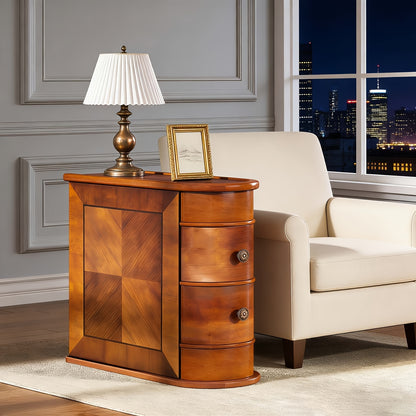 Practical Wooden Edge Table, Can Be Used As a Bedside Table, Suitable for Multifunctional Narrow Edge Tables in Living Rooms And Bedrooms, No Assembly Required, Wardrobe Storage, Luggage Rack