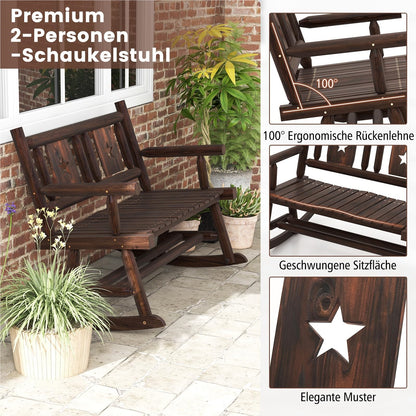 Tuinbank – Schommelbank – Buitenbank – Houten Bank – Terrasbank – Weerbestendig – Draagvermogen 320 kg – Afmetingen 111x85x89 cm – Rustic Brown