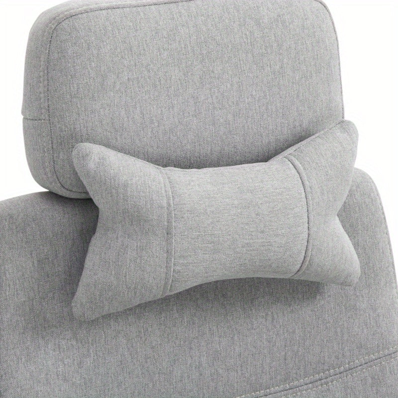 Ergonomische Bureaustoel – Bureau Stoel – Gamingstoel – Werkstoel – Office Chair – Verstelbare Hoogte – 360° Draaifunctie – Zwenkwieltjes – Multi-Layer Schuim – Roestvrijstalen Frame – Grijs
