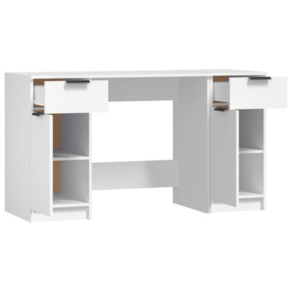 Bureau – Schrijftafel – Werkplekmeubel – Kantoortafel – Betongrijs – Stevig Hardhout – Ruime Opbergruimte