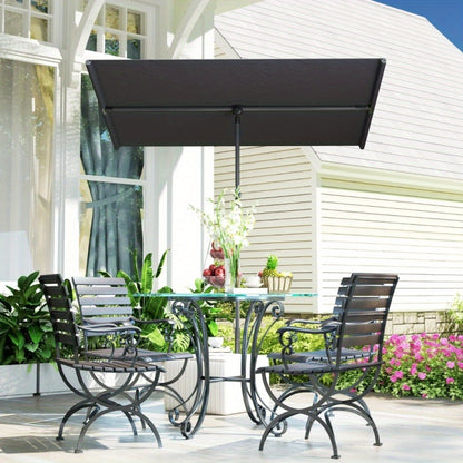 Parasol – Terrasparasol – Balkonparasol – Tuinparasol – Zonnescherm – Extra Groot 150x205 cm – 180° Draaibaar Dak – Verstelbare Hoogte