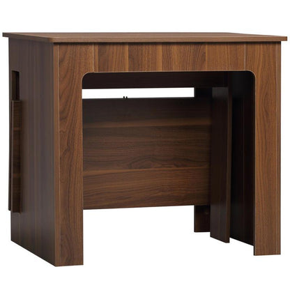 Inklapbare Eettafel – Opklapbare Tafel – Uitschuifbare Eettafel – Ruimtebesparende Tafel – Landelijke Eettafel – Hardhouten Frame – Ingebouwd Opbergrek – 180x85x75 cm – Snelle Montage