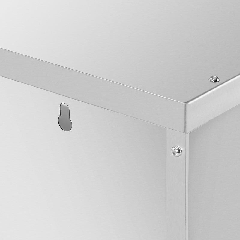 Keukenkastje – Wandkastje – Opbergkast – Buffetkast – Spaanplaatkast – Roestvrij Staal – Schuifdeuren – 120 Kg Draagkracht – 90x40x50 cm