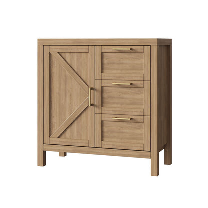 Modern Console Table with 3 Drawers & Adjustable Shelves - Multi-Purpose Storage Cabinet Suitable for Entryway, Living Room, Coffee Bar - Wood -Standing Sideboard with Ample Hidden & Visible Storage, Easy Assembly