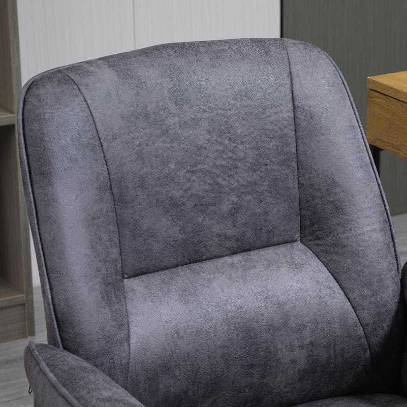 Bureaustoel – Office Chair – Ergonomische Stoel – Draaistoel – Bureaustoel – XXL Formaat – Met Schommelfunctie – Verstelbaar – Tot 120 kg – Grijs