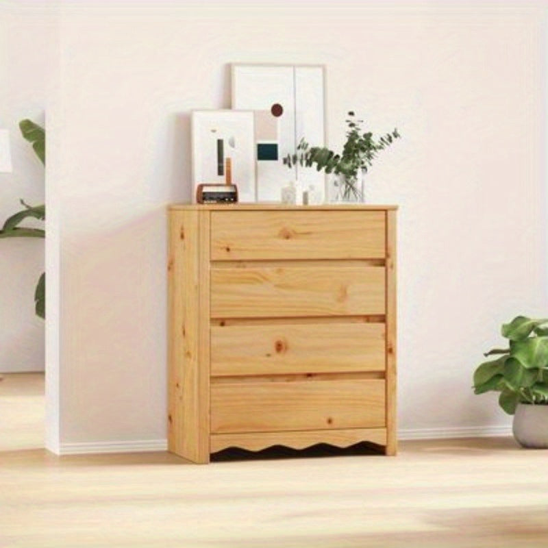 DRAMMEN 76.5x40x91cm Wooden Storage Cabinet with Lockable Shelves - Freestanding Organizer for Home, Office, Bedroom, Bathroom - High-Quality Mixed Wood Construction, Easy Assembly, Compact Design, Bedroom Organizer, Minimali