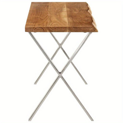 Bench with a Natural Edge, 105 Cm, Made of Solid Acacia Wood. This Bench Is Ideal As a Shoe Stool in Your Hallway Or As a Storage Stool in Your Living Room.