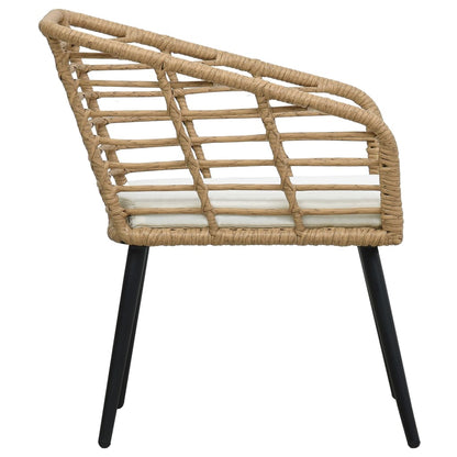 Tuinstoelen – Buitenzitmeubelen – Balkonstoelen – Terrasstoelen – Stalen Frame – Weerbestendig PE-Rattan