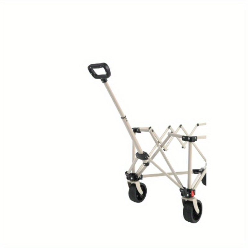 Vouwkar – Opvouwbare Kar – Transportkar – Bolderkar – Trolley – Stevig Stalen Frame – All-Terrain Wielen – Beige Variant