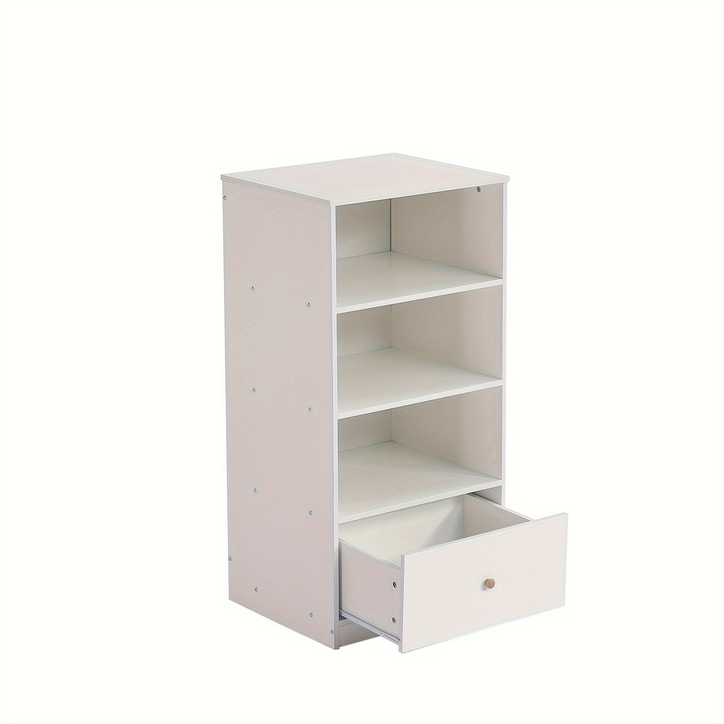 Boekenkast – Boekenkastje – Opbergkast – Wandkast – Dressoir – Wit – Stil Schuiflade – 3-Lagen Opbergruimte – Vrijstaand Zonder Stroom