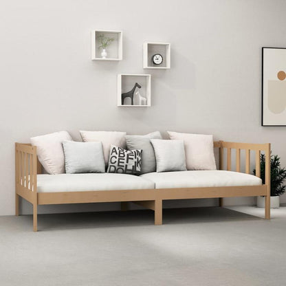 Slaapbank – Bedbank – Loungebed – Opklapbed – Sofa Bed – Massief Dennenhout – 90x200 cm – Compact & Duurzaam – Modern Minimalistisch Design