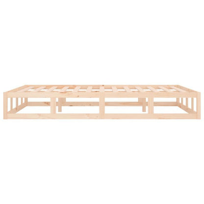 Modern Minimalist Bed Frame Queen Size (140x200cm) - Heavy-Duty Hardwood Construction, Easy Assembly, Sturdy Wooden Slats, Tool-Free Setup for Contemporary Bedrooms - Ideal for Guest Rooms & Master Suites, Simple Design Bed