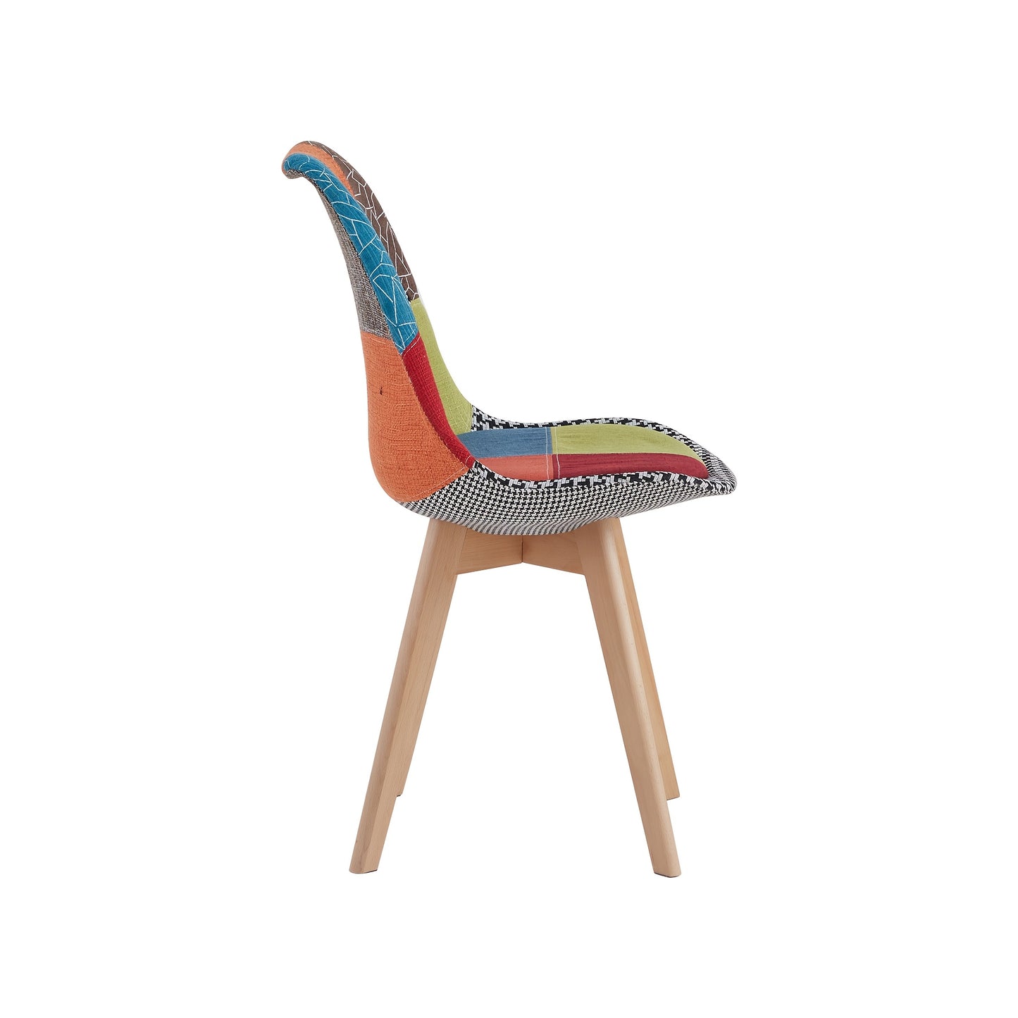 Eetkamerstoelen – Stoelen – Kuipstoelen – Keukenstoelen – Scandinavische Stoelen – Set Van 4 – Ergonomisch Design – Linnen Bekleding Met Houten Poten