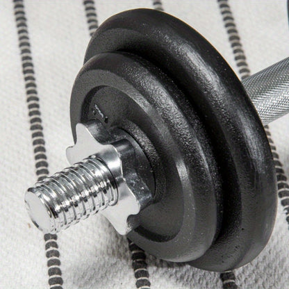 Adjustable Dumbbell Set – Verstelbare Halterset – Dumbbells – Barbell – Gewichtenset – 20kg Zwaar – Roestvrijstalen Stang – Anti-Slip – Duurzaam Gietijzer – Voor Thuis Fitness