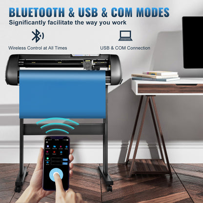 Snijplotter – Vinyl Cutter – Plotter Machine – Snijmachine – Sticker Maker – Bluetooth Verbinding – Precisie Stalen Rolleras – 780 mm Snijbreedte – Verstelbare Snijdikte