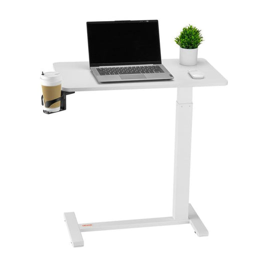 Mobiele Bedtafel – Verstelbare Tafel – Bedtafel Op Wielen – Overbed Tafel – Werktafel Voor Thuis – Verstelbare Hoogte – Robuust Metalen Blad