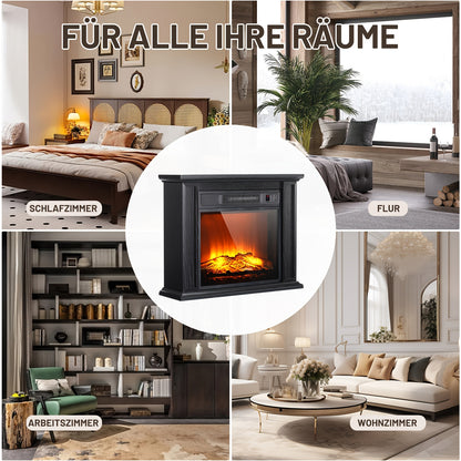 Elektrische Sfeerhaard – Elektrische Haard – Inbouwhaard – Vloerhaard – Sfeerverwarming – Realistisch Vlammenbeeld – Instelbare Warmte 1000-2000W – Afstandsbediening – Zwart