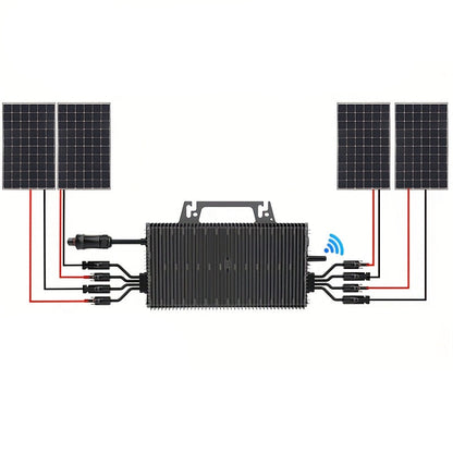 Micro-omvormer – Zonnepaneel Omvormer – Solar Inverter – Micro Inverter – Zonne-energie Converter – 2250W Vermogen – WiFi & Bluetooth Monitoring – Inclusief 5m Kabel