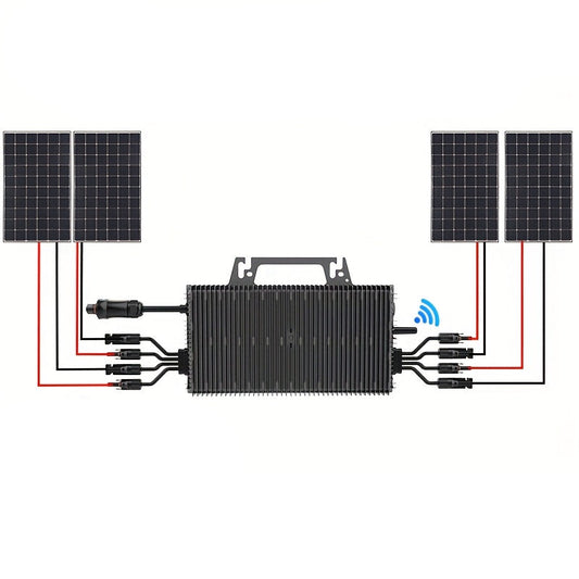 Micro-omvormer – Zonnepaneel Omvormer – Solar Inverter – Micro Inverter – Zonne-energie Converter – 2250W Vermogen – WiFi & Bluetooth Monitoring – Inclusief 5m Kabel