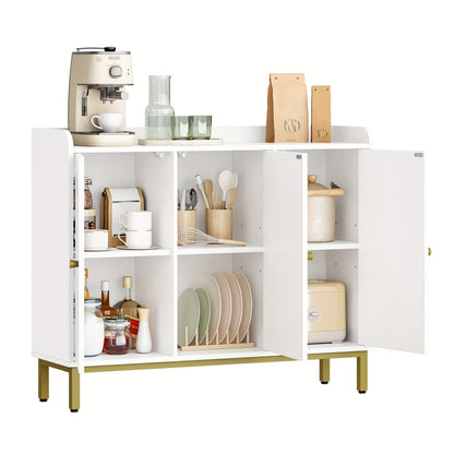 Sideboard – Opbergkast – Keukenkast – Woonkamerkast – Dressoir – 3 Deuren Met Verstelbare Planken – Compact Wit Design 30x100x80,5 cm