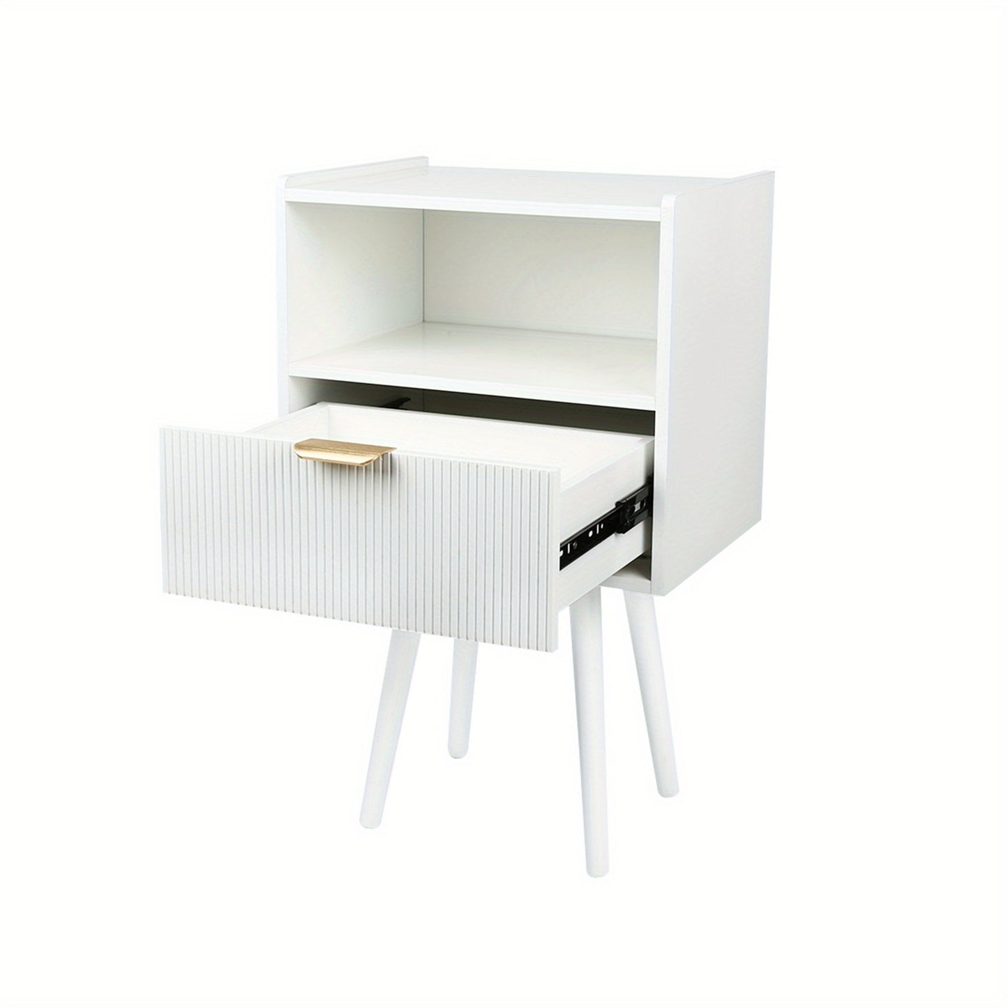 Nachtkastje – Bedside Table – Bijzettafel – Ladekastje – Nachtkast – Compact Model – Stevige Houten Constructie – Ruimtebesparend Design