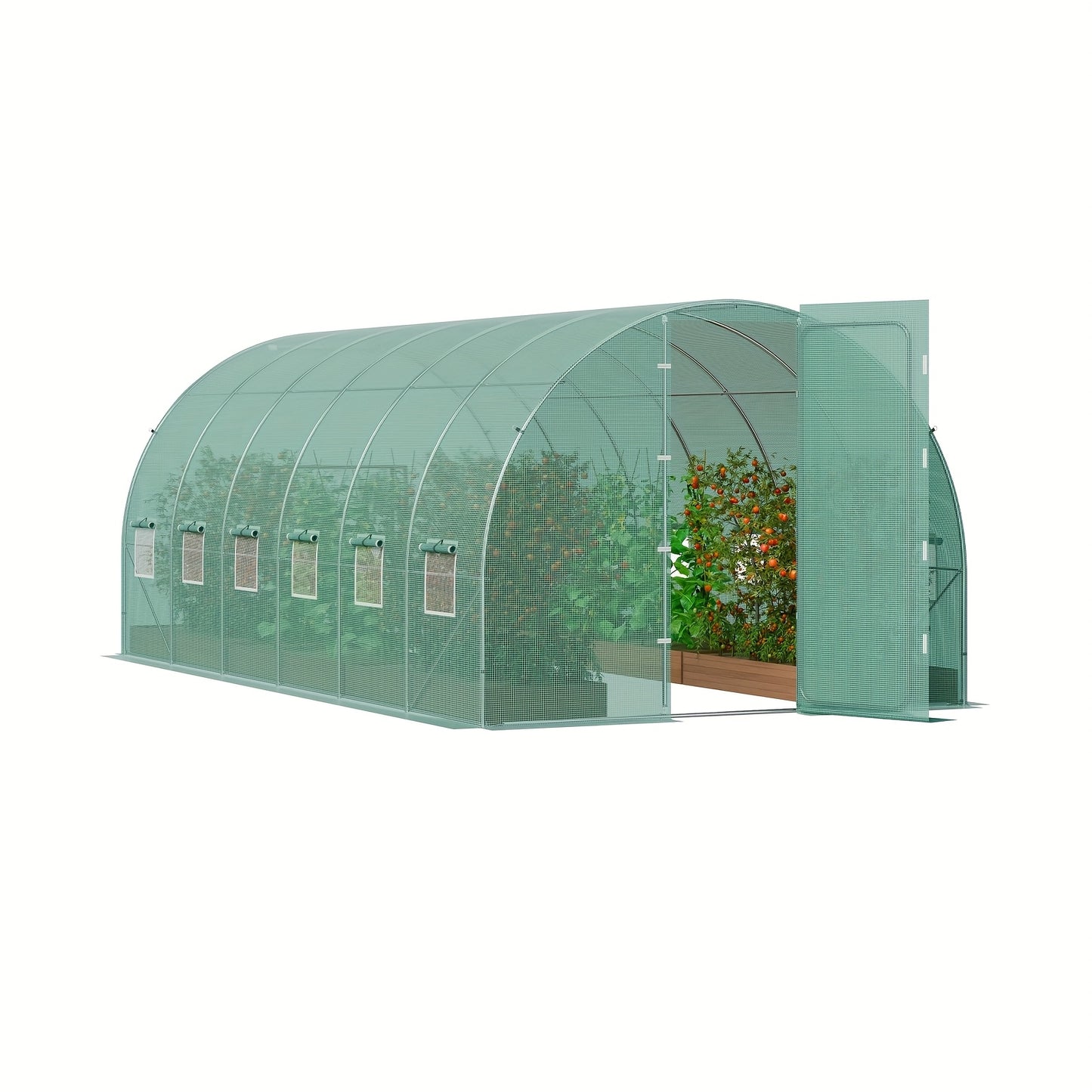 Kweekkas – Broeikas – Tuinkas – Tunnelkas – Plantenkas – Walk-in Tunnelontwerp – Verzonken Stalen Frame – Duurzame PE-bekleding 900x300x201 cm