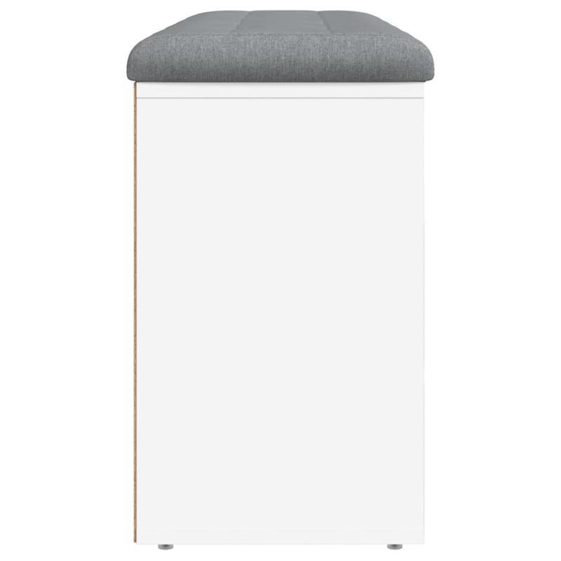 Schoenenbank – Schoenenkastje – Schoenopbergmeubel – Schoenrek – Houten Bench – Wit – Stevig MDF – Compact 102x32x50 cm