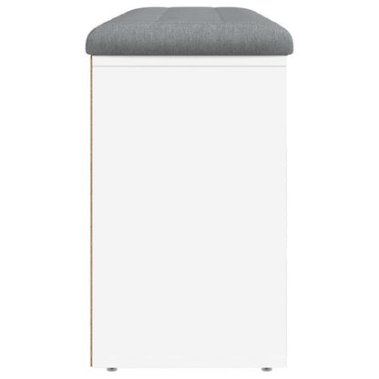 Schoenenbank – Schoenenkastje – Schoenopbergmeubel – Schoenrek – Houten Bench – Wit – Stevig MDF – Compact 102x32x50 cm