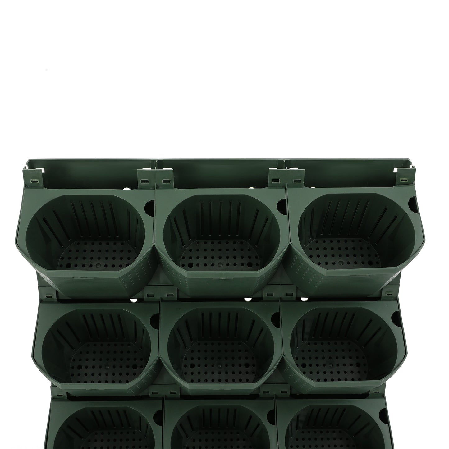 36-Pot Wall-Mounted Planter with 36 Individual Pots - Heavy-Duty PP Plastic /Outdoor Vertical System Suitable for Balcony,, - Contemporary Modern Plant Holder