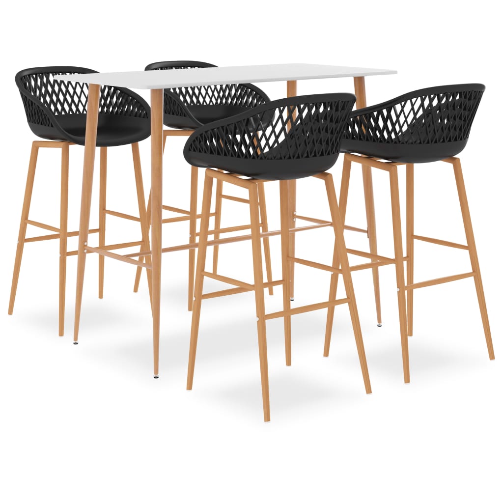 Barset – Barsets – Bar Set – Tuinbarset – Bistroset – MDF Tafelblad – Ergonomische Barkrukken Met Rugleuning