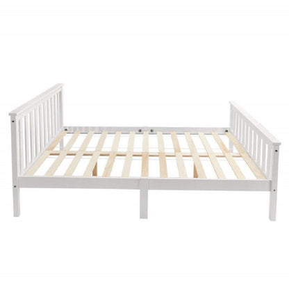 2-Persoons Bed – Tweepersoonsbed – Houten Bed – Bedframe – Bed Met Lattenbodem – Massief Dennehouten Frame – 140 x 200 cm – Opbergruimte Onder Bed 23,5 cm