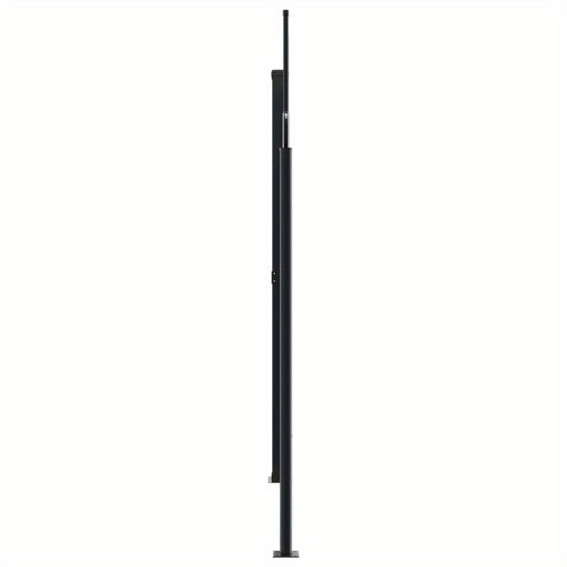 Extra Groot Uittrekbaar Privacy Scherm – Windscherm – Tuinafscheiding – Balkon Scherm – Zonwering – Stevig Metaal Frame – Scheurbestendig Doek – 200x1200 cm – Wit/Zwart