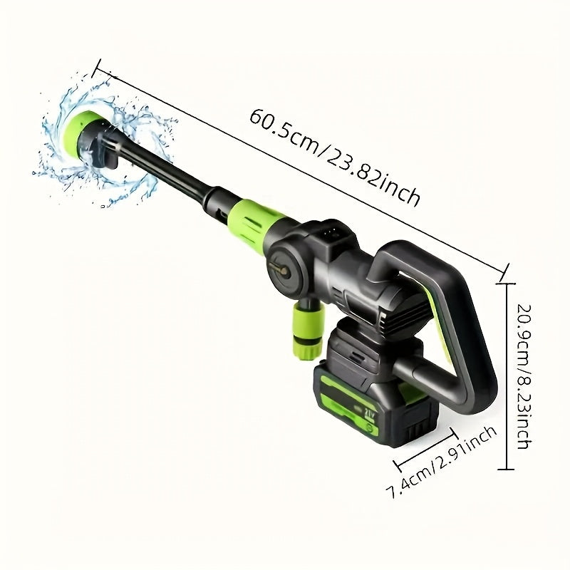 Hogedrukreiniger – Hogedrukspuit – Autoreiniger – Draadloze Spuit – Terrasreiniger – 1200W Brushless Motor – 6-in-1 Multifunctionele Sproeikop – Met 2 Accu’s
