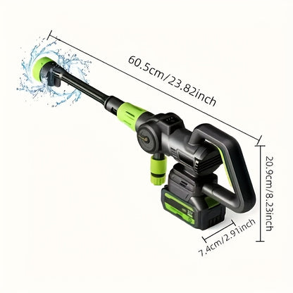 Hogedrukreiniger – Hogedrukspuit – Autoreiniger – Draadloze Spuit – Terrasreiniger – 1200W Brushless Motor – 6-in-1 Multifunctionele Sproeikop – Met 2 Accu’s