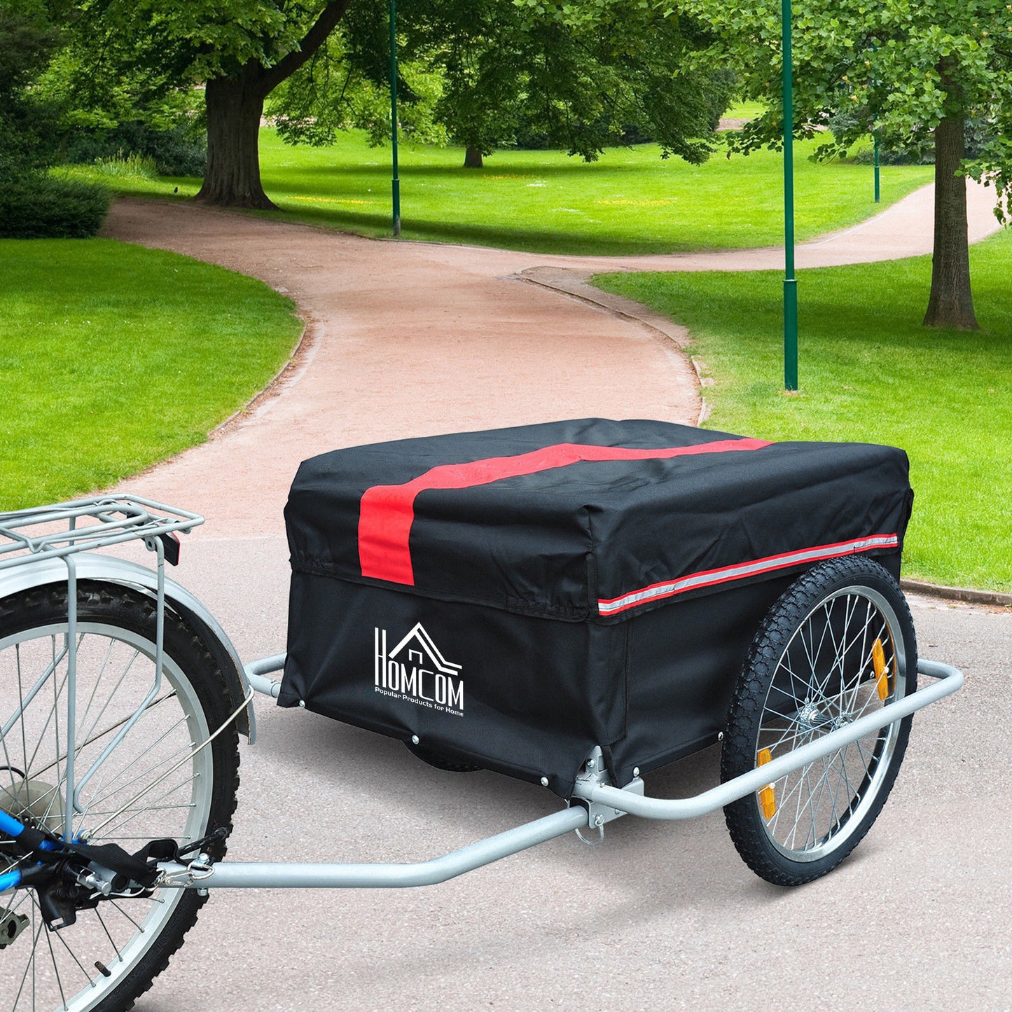 Fietskar – Fietsaanhanger – Bagagekar – Transportkar – Aanhangwagen – Max. 40 kg Belastbaar – Afneembare Waterdichte Hoes