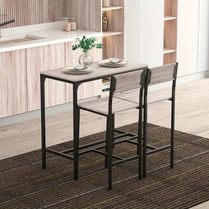 Barset – Bartafel En Krukken – Barmeubel – Bistroset – Pub Meubilair – Compact En Duurzaam – Hoogwaardige Hout-Metaal Mix
